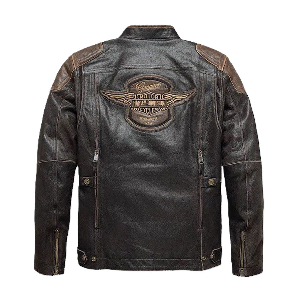 HARLEY DAVIDSON H-D BROWN VINTAGE JACKET MOTORBIKE