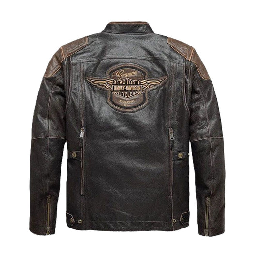 HARLEY DAVIDSON H-D BROWN VINTAGE JACKET MOTORBIKE